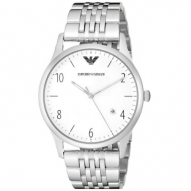 The EmporioArmani. AR1867 Classic Watch, This sleek three-hand watch by Emporio Armani features a seven-link stainless steel bracelet.