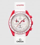 Omega x Swatch Speedmaster Mission to Mars – 42mm Red Bioceramic Chronograph – Complete Set